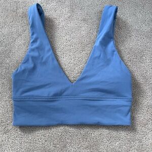 Women's Lululemon Blue V-Neck Sportsbra